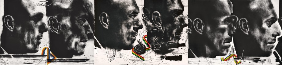 Neo I, II, III | drypoint, mezzotint, corundum | 70×300 cm | 2012-2014